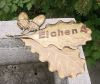 Straßenschild Eichenblatt und Eicheln aus Messing Antik; Buchstaben aus Kupfer