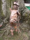Rinnenputzer-Skulptur aus Kupfer