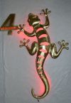 Salamander ist 1 Meter lang in Messing Antik