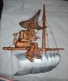 Material: Kupfer, Größe 90 x 80 cm, Segel ist aus Titanzink